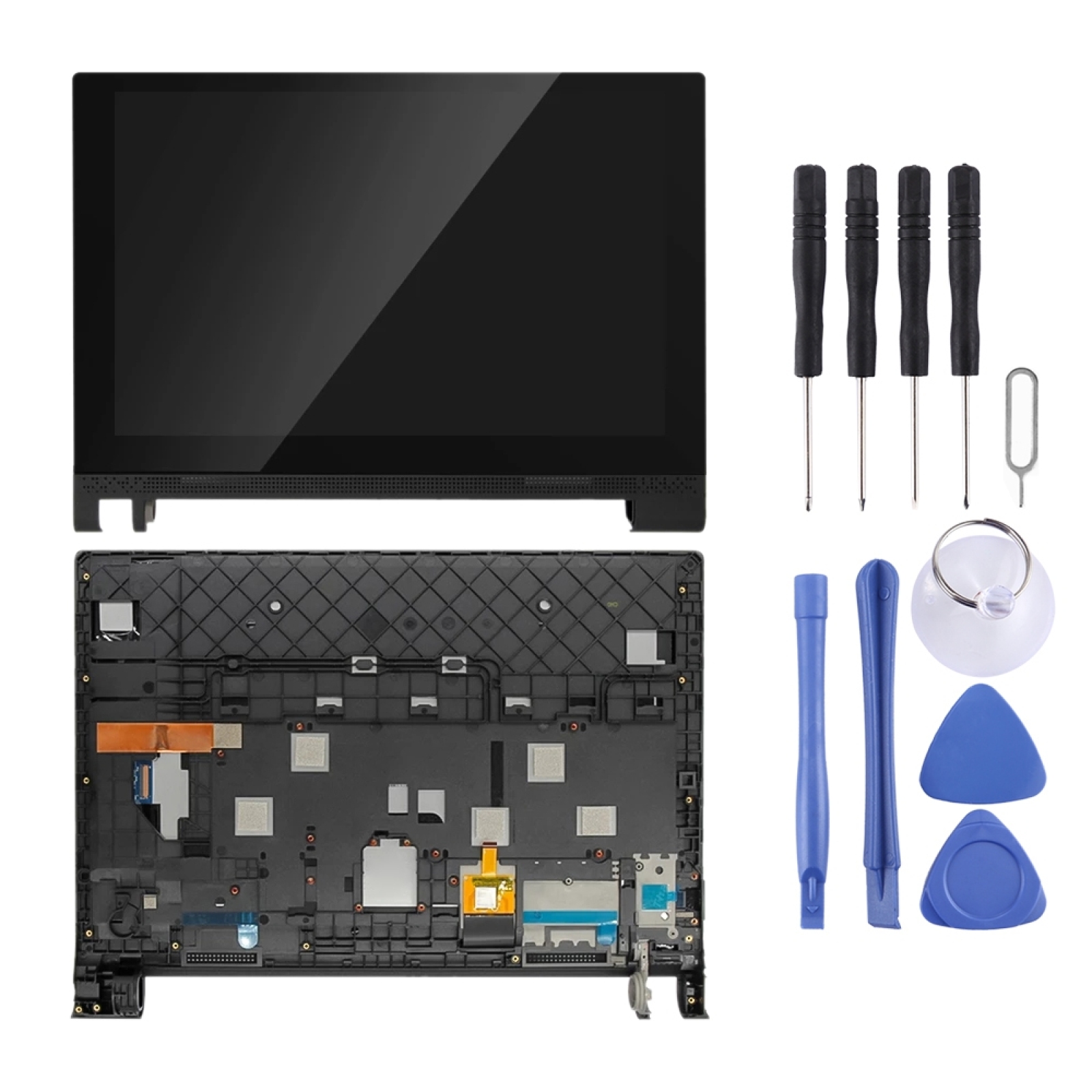 Mobile phone parts OEM LCD Screen for Lenovo YOGA Tab 3 10.1 YT3-X50F YT3-X50 Digitizer Full Assembly With Frame