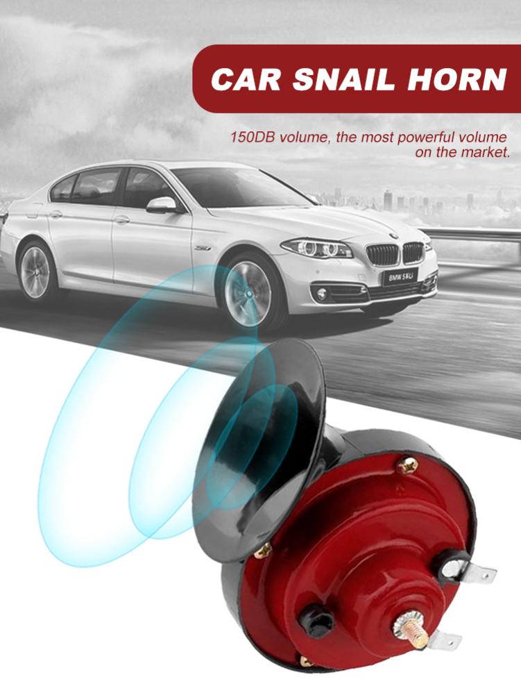 Bocina en forma de caracol para coche, Claxon compacto de 150DB, 12V, para motocicleta, coche, camión, barco, piezas de modificación