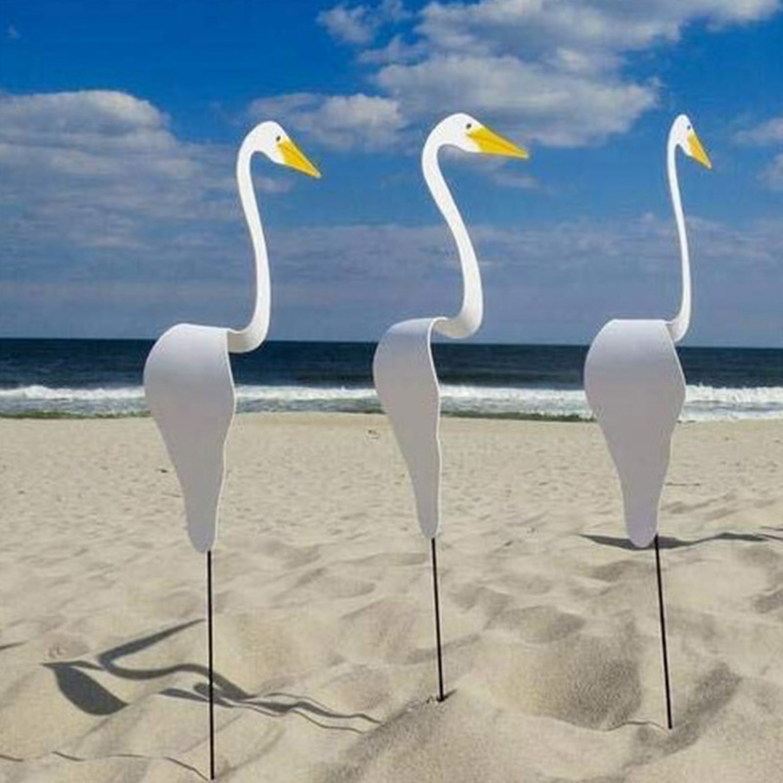 Trädgård flamingo vindindikator nyckfull roterande fågelskulptur helt underbar unik dynamisk fågelträdgård dekoration