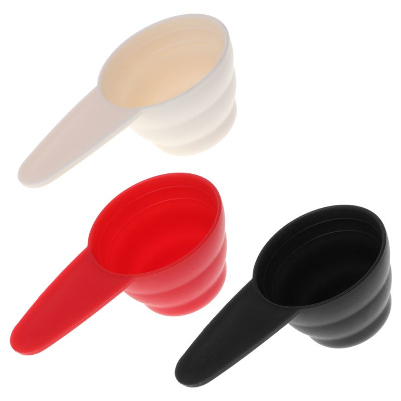 Vfgterte 1pc food grade plastic maatlepels met schaalverdeling koffielepel bakgerei melkpoederlepels voor thuiskeuken