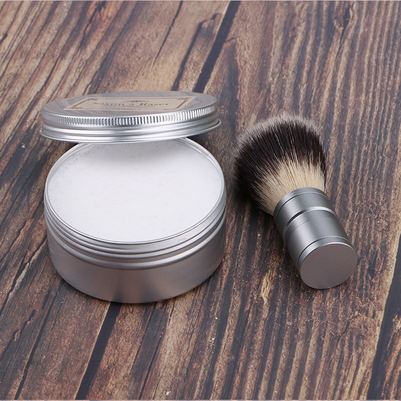 Haward syntetisk (nylon) hår barberkost herre skjegg børste metall håndtak barberskum børste barber barber barber børste