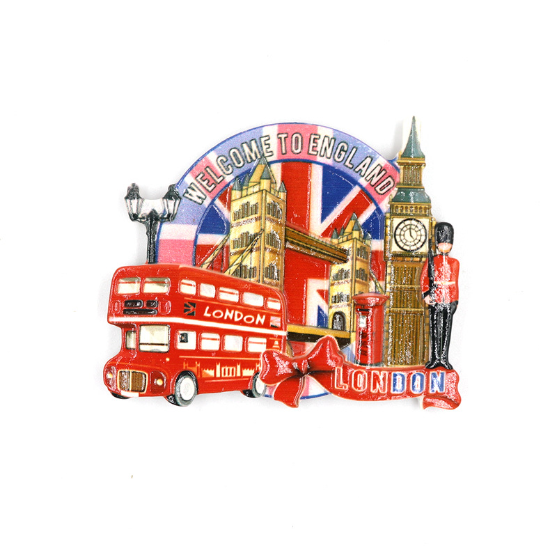 Recuerdo de turismo nacional de Inglaterra de Londres, imán de resina 3D para refrigerador, pegatina para decoración del hogar, adornos,: 16