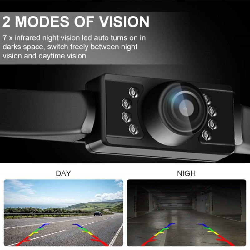Auto 7 Led Infrarood Sensor Licht Nachtzicht Achteruitrijcamera Backup Camera K1KE