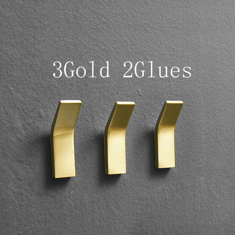 Black Robe Hook Wall Hook Towel Hook for Bathroom Coat Hook Rustproof Hook Hanger Clothes Hangers for Kitchen Hardware Bathroom: Gold 3PCS