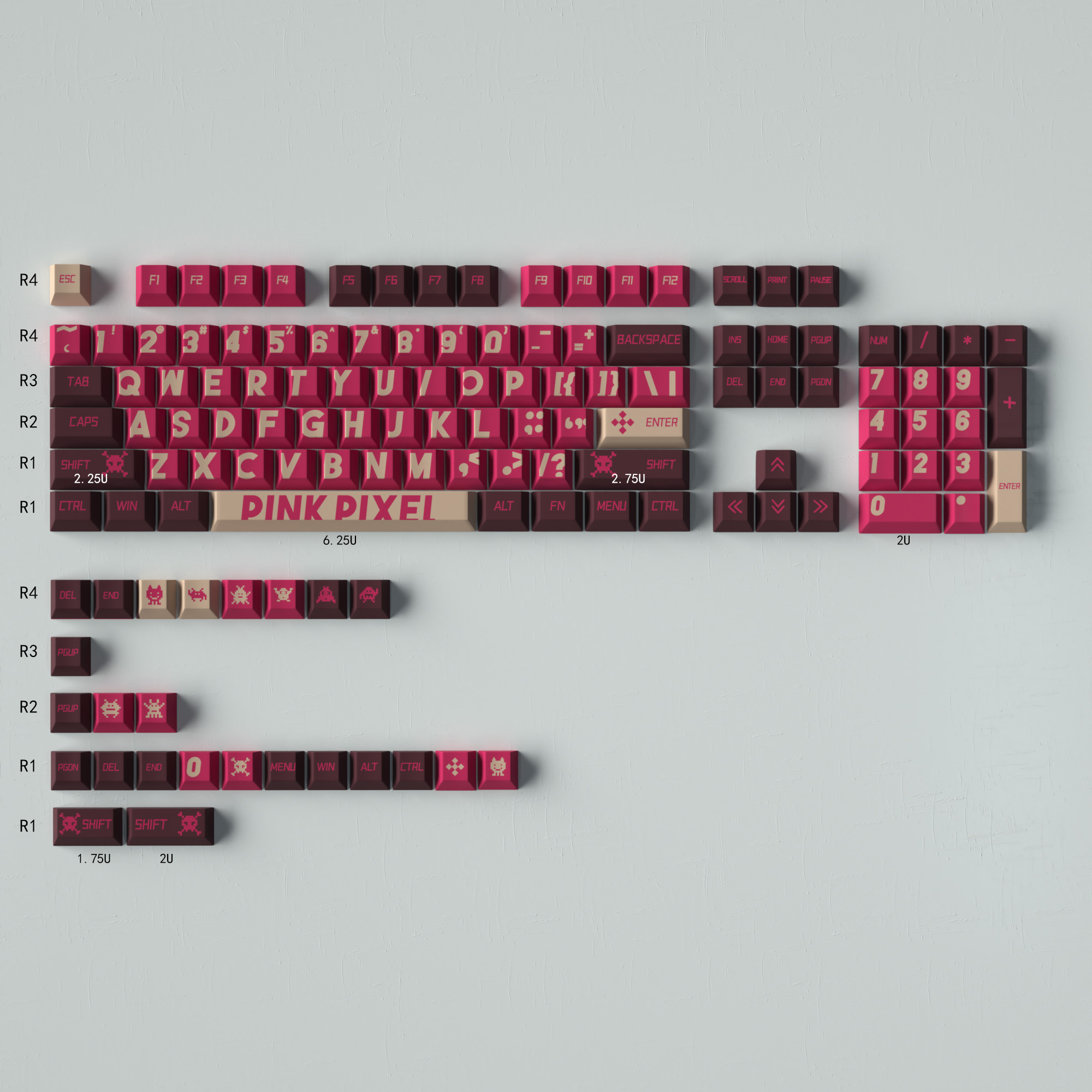 GMK The First Love Keycaps, juego grande, teclas personalizadas en inglés japonés, perfil de cereza, teclas de DYE-SUB PBT para teclado mecánico: Cream color