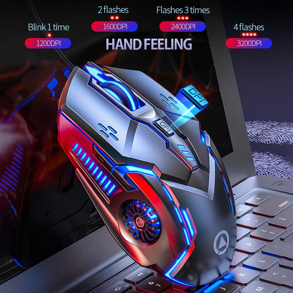 G5 Wired Gaming Mouse 6 Programmable Button 3500 DPI USB Computer Laptop RGB Light Mechanical Gamer Mice