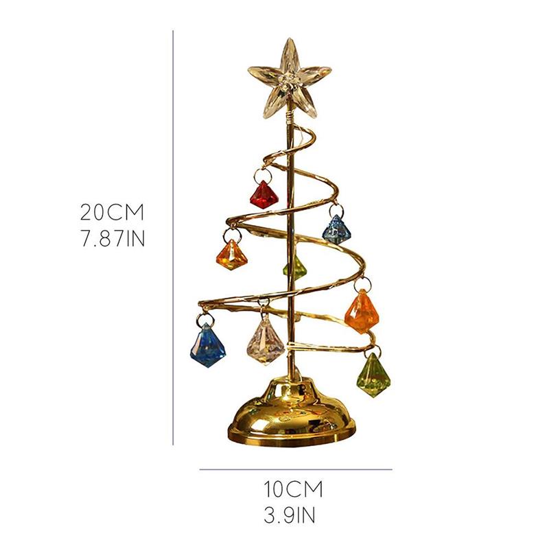 Kerstboom Crystal Verlichting Tafellamp Kerst Decoratie Voor Thuis Battery Operated Led Koperdraad Kerstverlichting