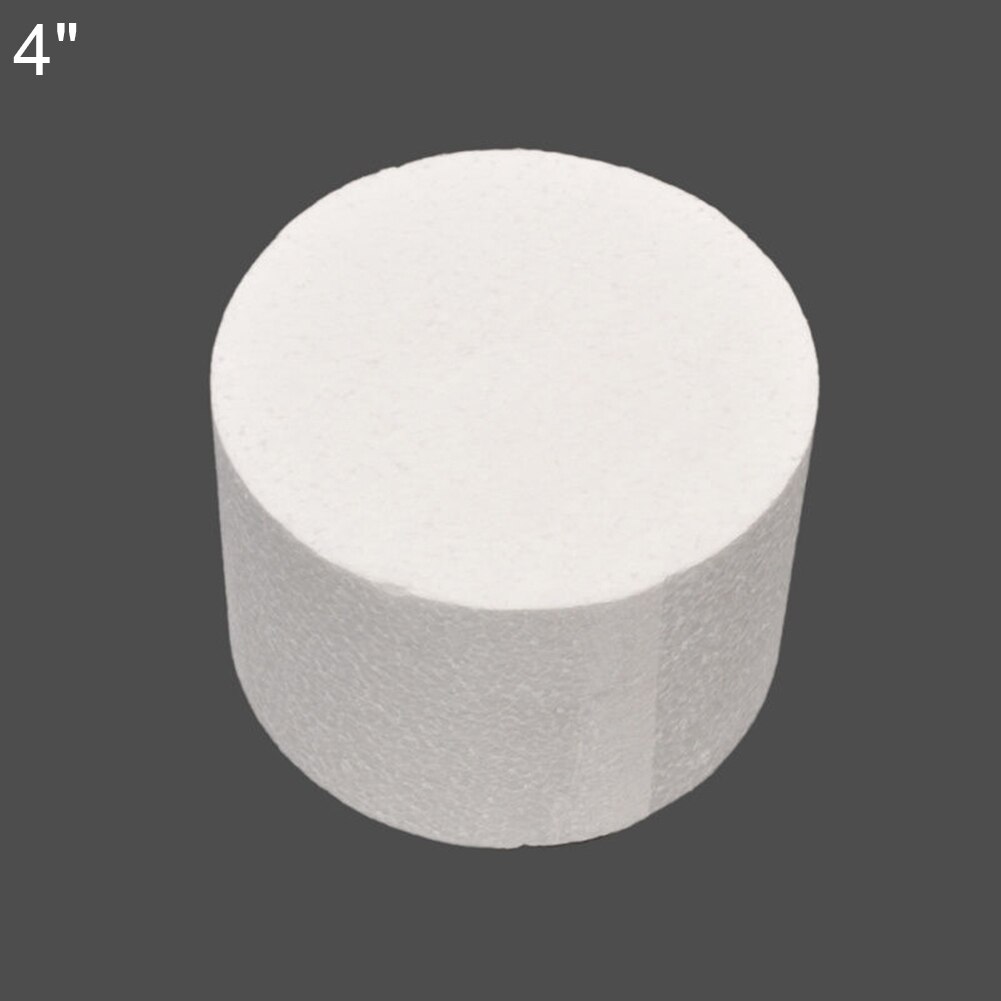 4/6/8 tommer rund styrofoam skum kage dummy blomsterdekoration praksis model køkken madlavning værktøjer til fest gør selv model kage skum form: Diameter 10cm