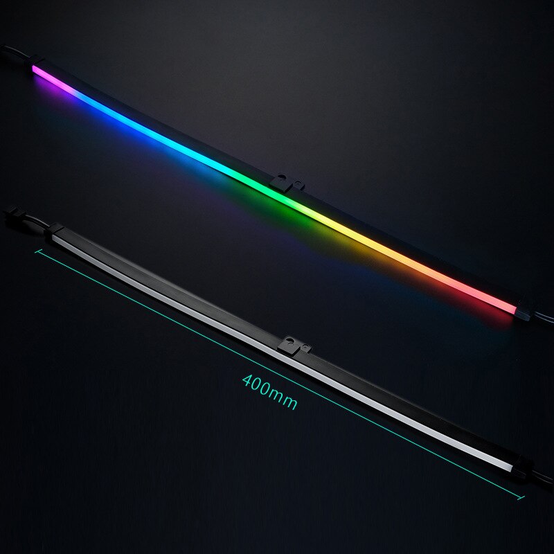 Combo lichtstrip argb neon computerbehuizing decoratie led strip 5v 3 pin licht header aura 400mm x 2 stuks