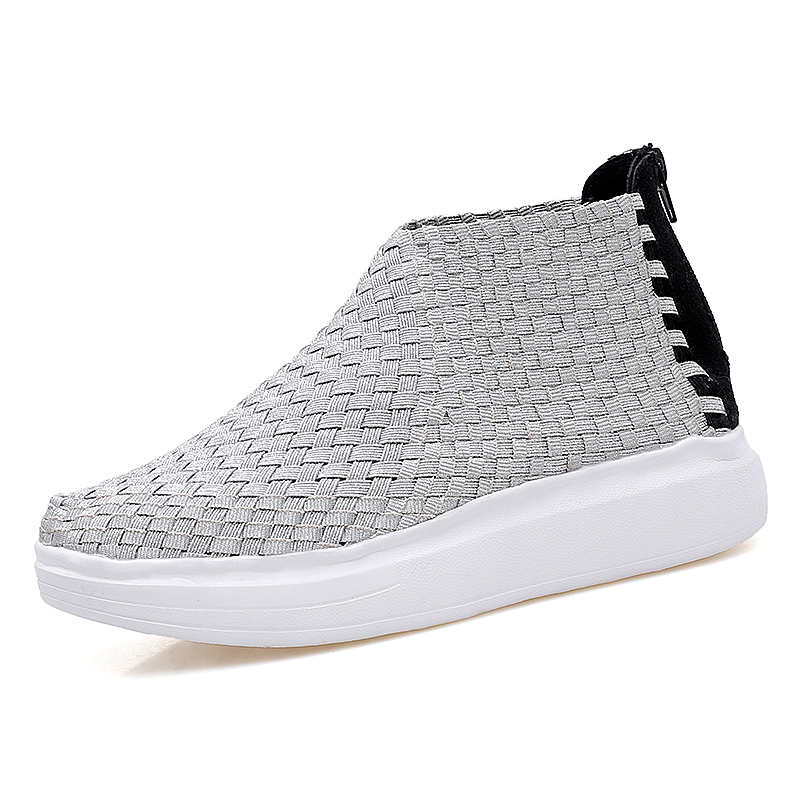 Women&#39;s Sport Shoes On The Platform Baskets Running Girl Shark Platform Sports Shoes Woman Sneakers Woman Summer Tennis: Silver / 5