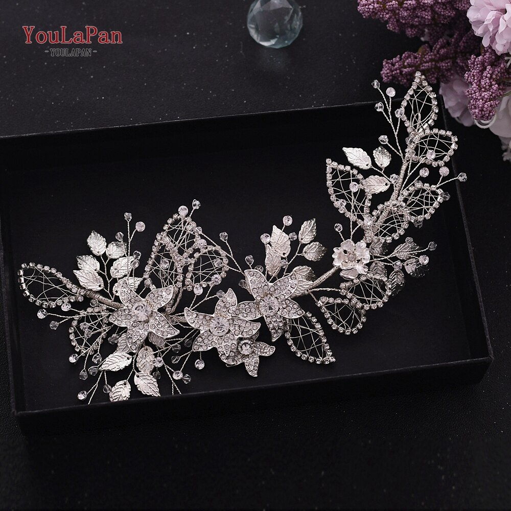 TOPQUEEN-bandeau de luxe pour mariage, HP273, bandeau, bijoux, couronne de mariage, diadème de mariée pour mariage: HP282-S