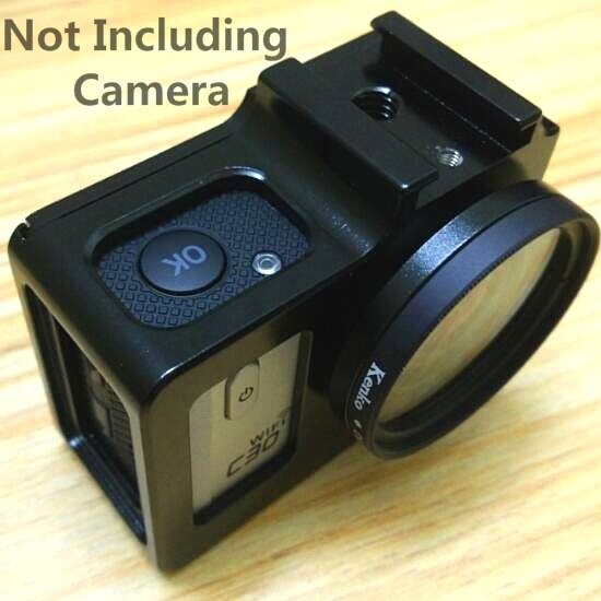 Soocoo-carcasa protectora de aleación para SJCAM SJ4000 Air SJ5000 H9R SJ9000, accesorios C30, funda con marco de Metal y filtro UV: H9 c30 black