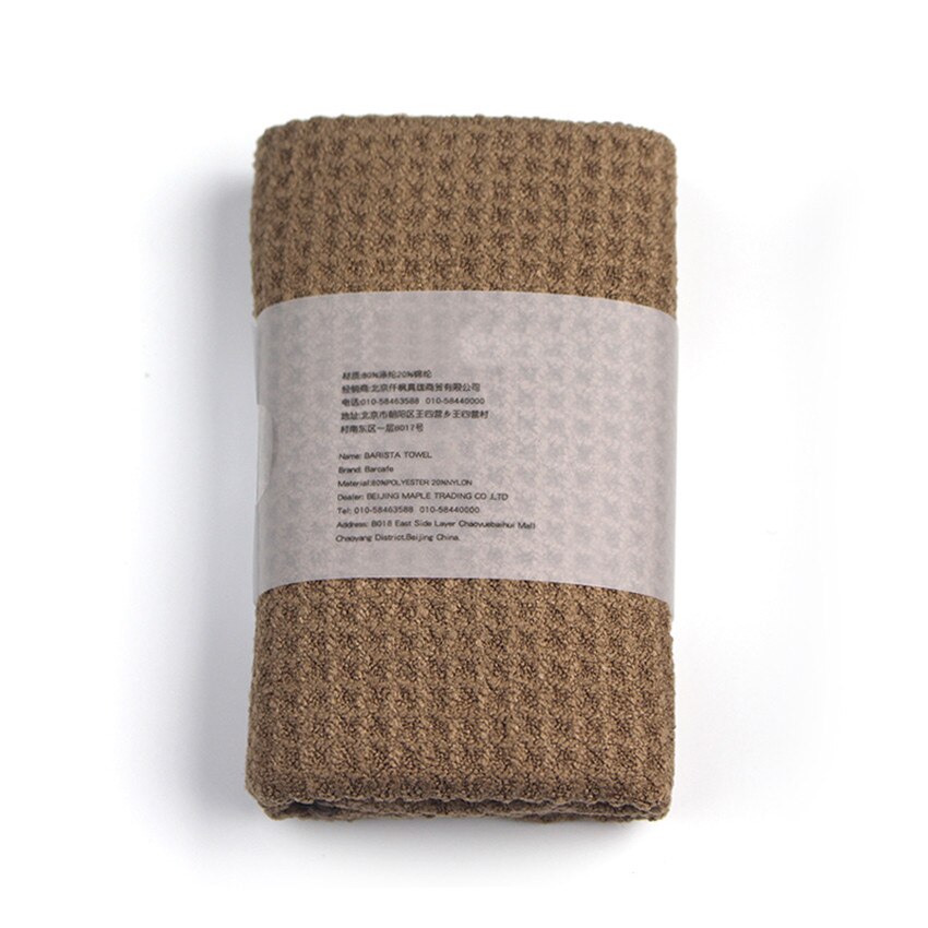 Superfin fiber kaffe leie håndkle høyfiber bar rengjøringsklut kafe kamp absorberende kaffemaskin bar kjøkkenhåndkle: Brun 30 x 50cm 1 stk