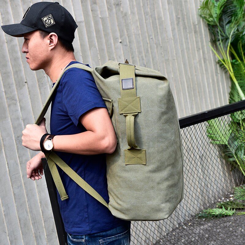 Large Capacity Rucksack Man Travel Bag Mountaineering Backpack Male Luggage Boys Canvas Bucket Shoulder Bags Men Backpacks