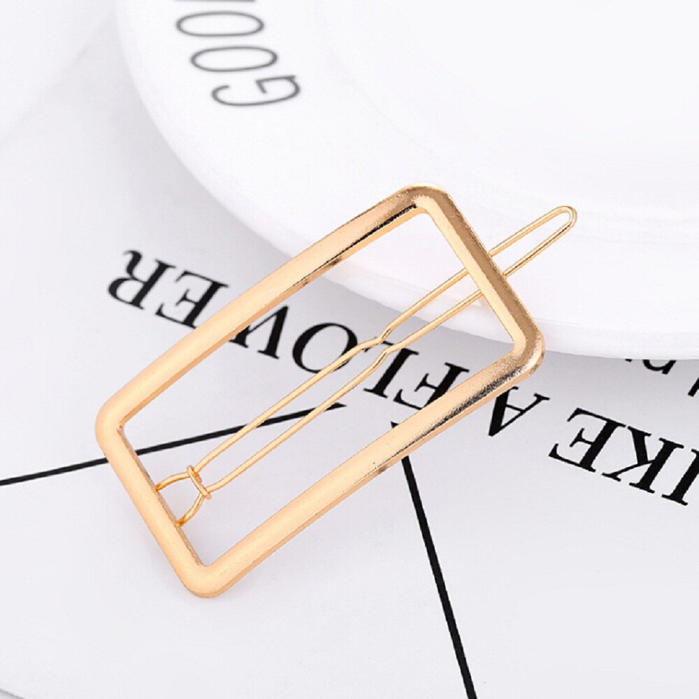 femme cheveux accessoires pince à cheveux épingle métal géométrique alliage bandeau lune cercle Hairgrip Barrette filles support: 07