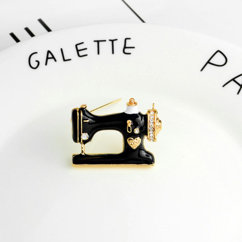 Mode Leuke Naaimachine Broches Trendy Black Metal Broche Pins Charm Sieraden Voor Vrouwen Meisjes