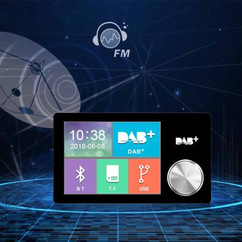 5 V / 1 Een Auto Europa Dab Plus Digitale Uitzending Fm Ontvanger Meerdere Muziek Formaten Met 2.8 Inch Scherm dab/Dab + Ontvanger MP3