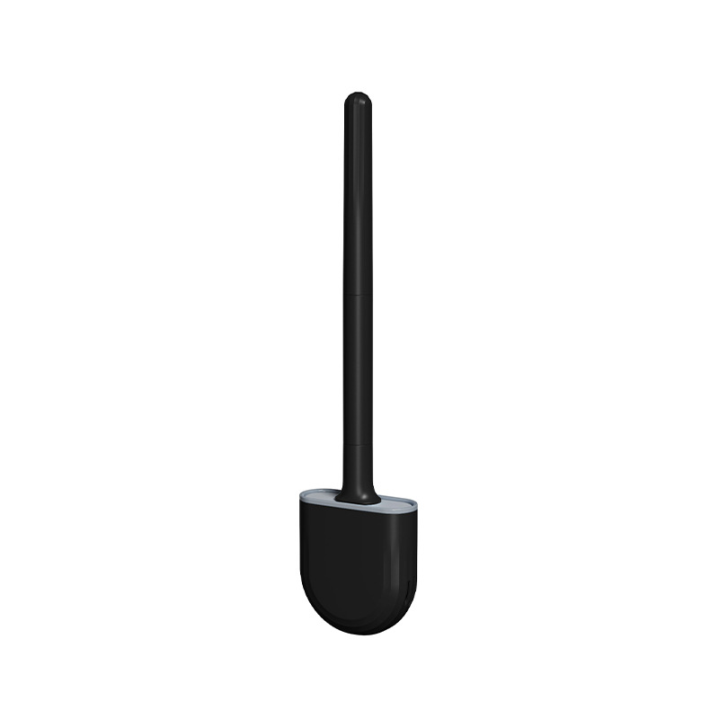 WIKHOSTAR Wall Mounted Toilet Brush Silicone Flat Brush Head Toilet Brush Cleaner Brush Set Toilet Cleaning Brush Bathroom: army green