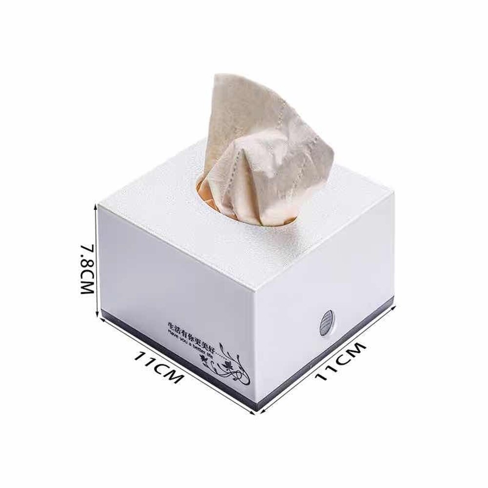 B-LIFE Tissue Dispenser Box Cover Holder Clear Acrylic Rectangle Napkin Organizer Hand Towel Dispenser Tissue Cover Rectangular: S WHITE