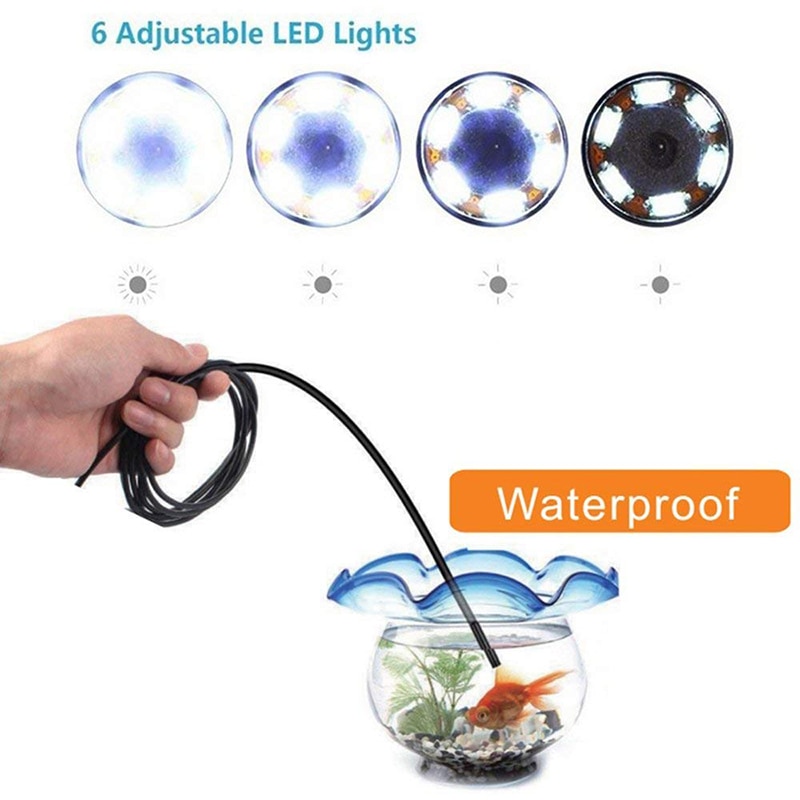 7.0mm endoskop kamera hd mini usb endoskop 6 led 1m 3.5m 5m 10m kabel vandtæt inspektion borescope til android pc blød wire