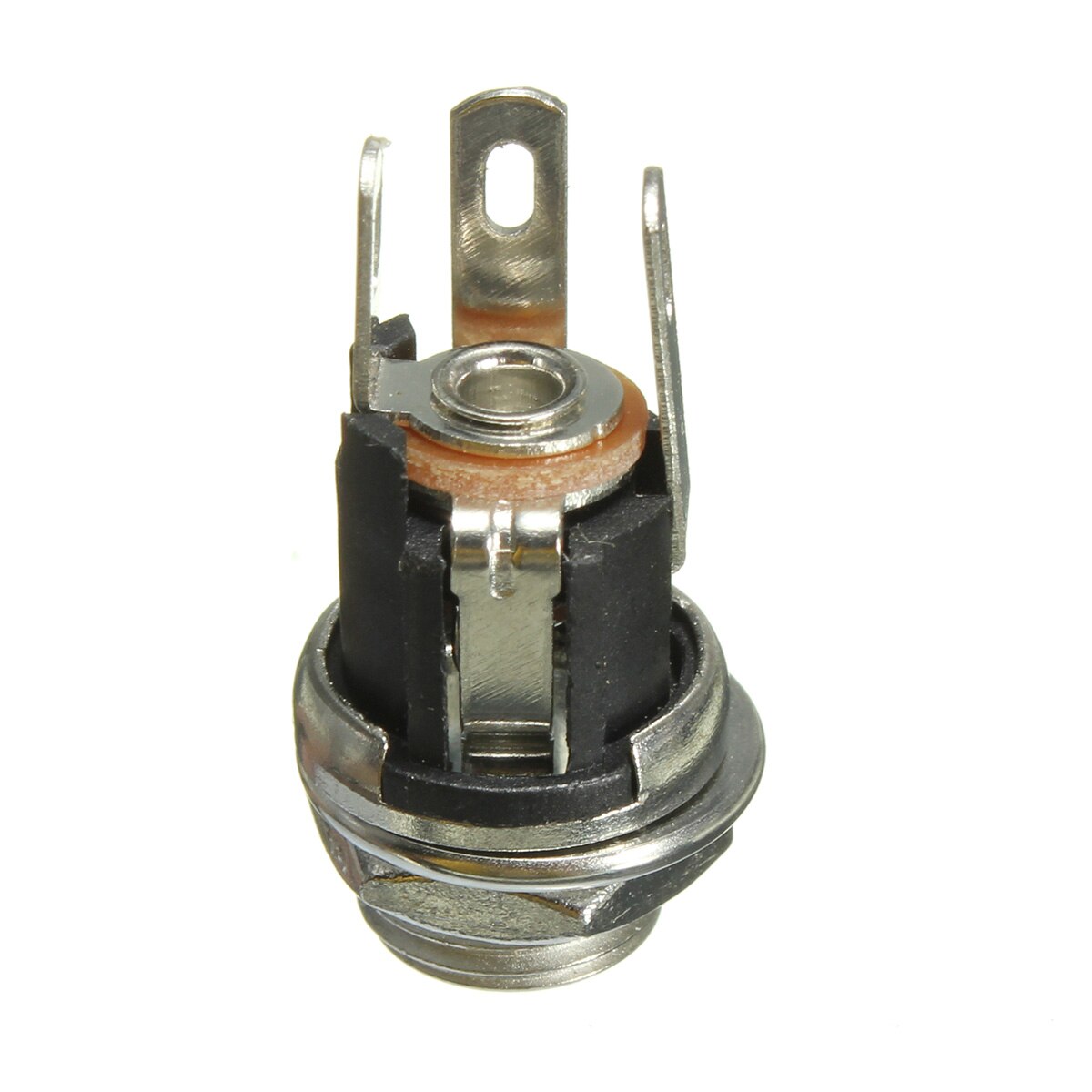 Male Female Metal Panel Mount Socket Pair Jack Plug DC Connector Panel Mounting Socket Plug 2.1mm x 5.5mm Male Plug