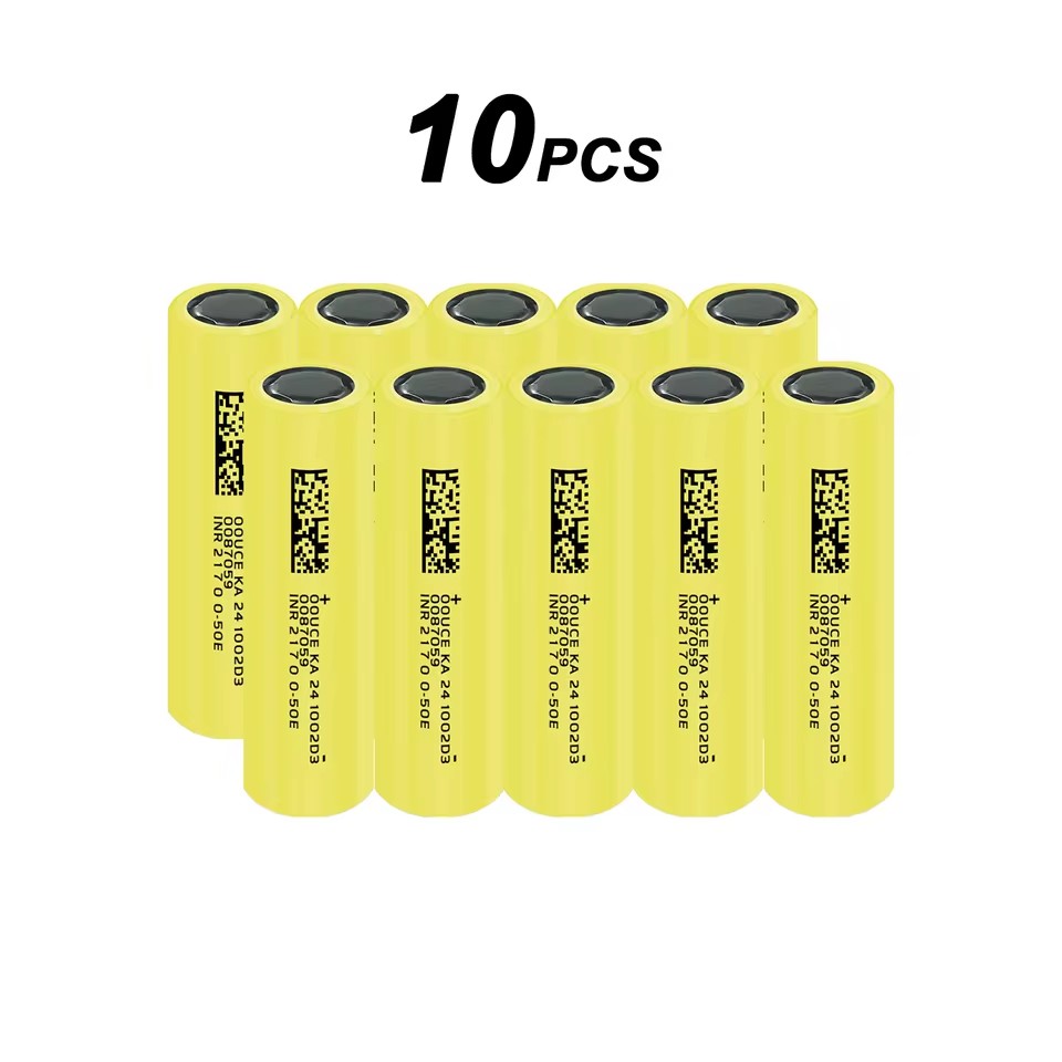 Brand 21700 Lithium Battery 5000Mah 3.7V 50A High Discharge Power Lithium Ion Rechargeable Battery, Suitable for Strong Light Flashlight, DIY Power Tools, Used Electric Car Battery, Provide High Energy Density