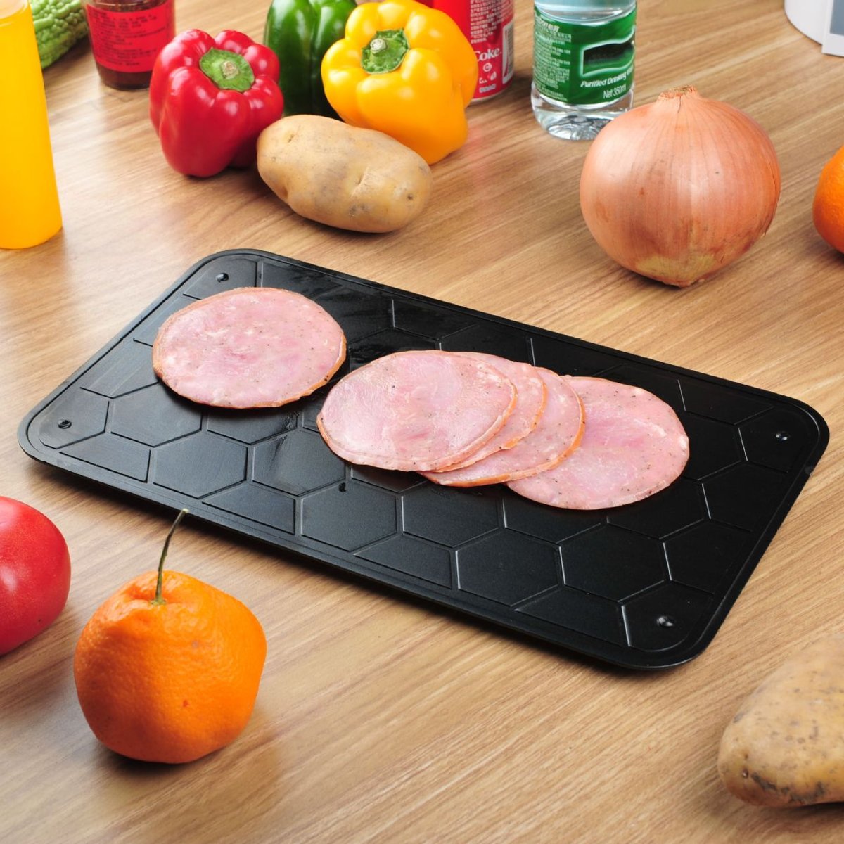 Aluminum Fast Defrosting Tray Thaw Food Frozen Meat Fruit Quick Defrosting Plate Board Defrost Kitchen Gadget Tool S/M/L