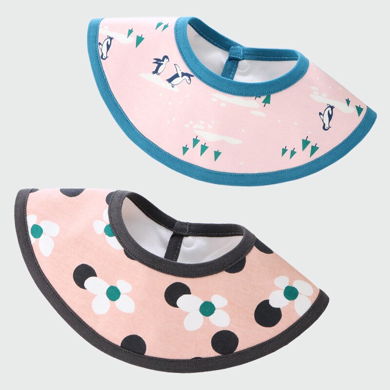 2pc/ lot baby vanntette smekker bomullstrykk tøysmekker spytt håndkle klær bandana smekker gutter jenter: Hva 066b