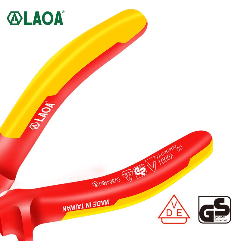 Laoa 1000V Isolerende Tang Vde Diagonale Tang Cr-Mo Staaldraad Cutters Langbektang