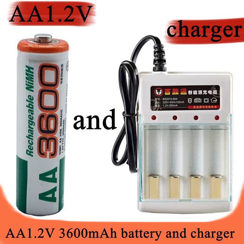 Batería AA de 1,2 V para juguetes, pilas precargadas NI MH de 3600mAh, batería recargable de Ni-MH AA3600, micrófono de cámara, 14-20 Uds.
