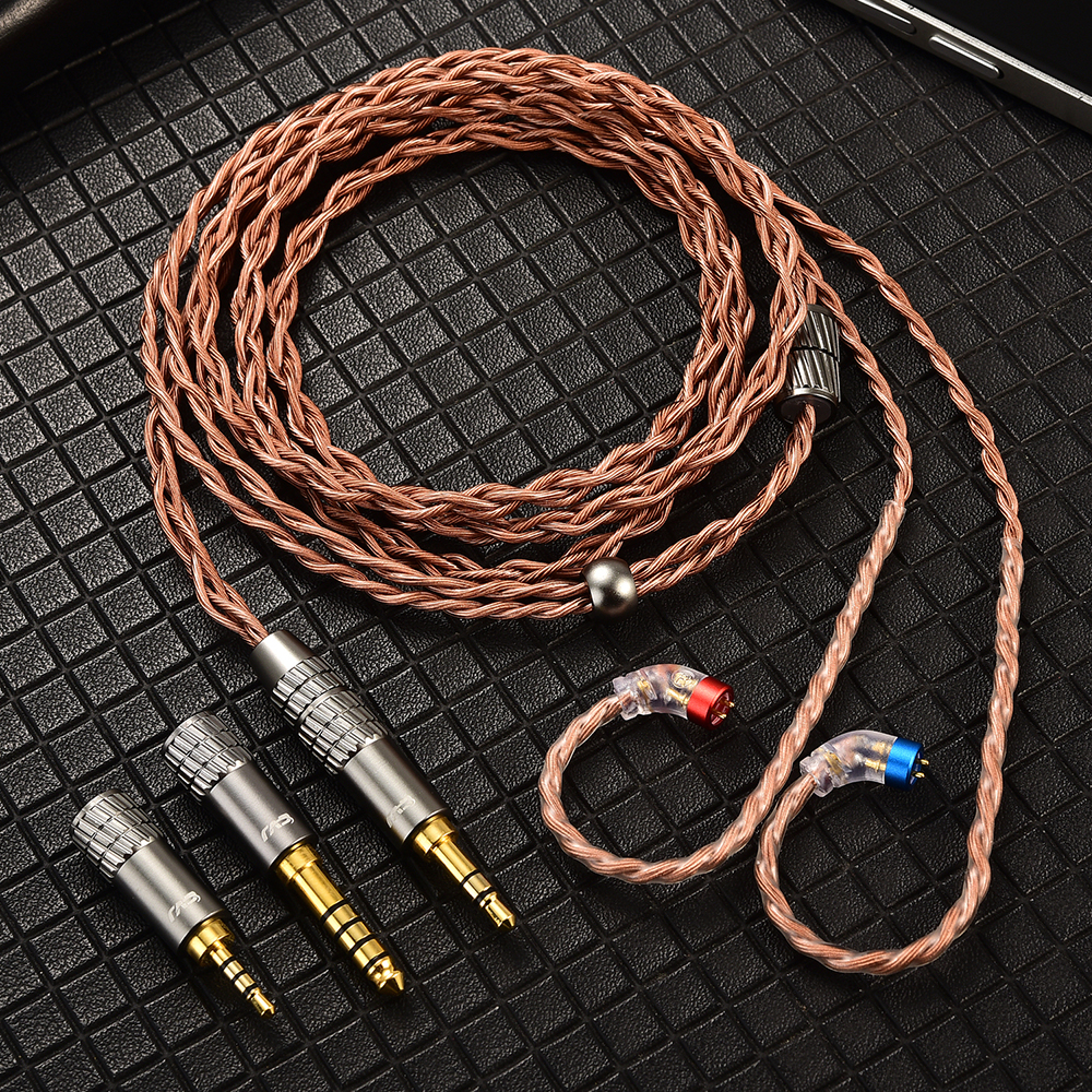 CVJ VS400 OFC Cable de Audio mejorado 400 núcleos auriculares Cable HIFI de Metal 2,5/3,5/4,4mm/Tipo C/enchufe relámpago 2 pines S para auriculares