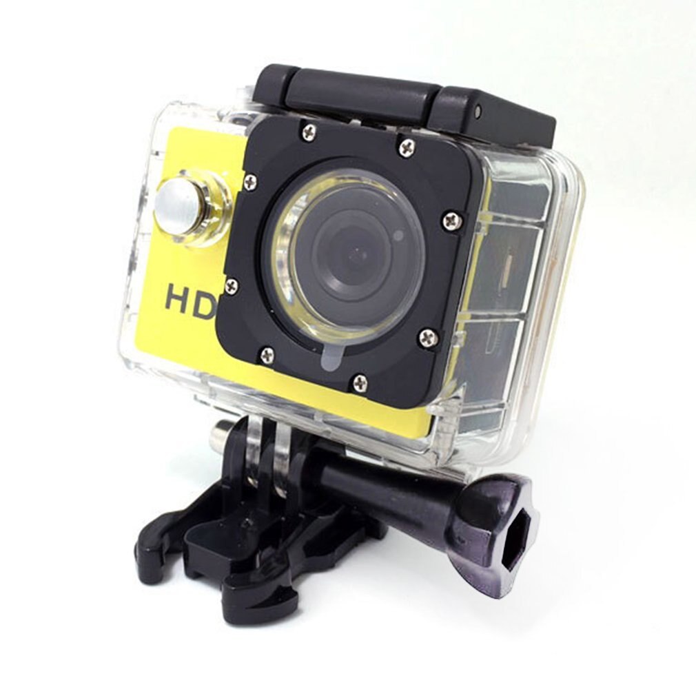 Action Camera Plastic 30M Waterproof Go Diving Pro Sport Mini Dv 1080P Video Camera Bike Helmet Car Cam Dvr: yellow