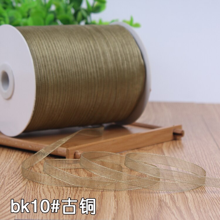 6mm Organza Ribbon (10 Meters/lot) Decorative Packing Wedding Crafts Christmas Wrap Handmade DIY Material Supplies: green