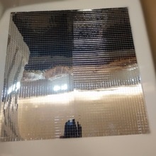 MEYA Zelfklevende Zilver Real Glas Spiegel Tegel Craft, gekleurde Mini Vierkante Spiegels Mozaïektegels 30x30 CM