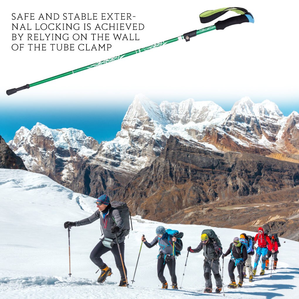 Telescopic Trekking Stick Walking Cane Trusty Hiking Poles Folding Stick Walking Stick for elder Crutches Rubber Tip Accessories