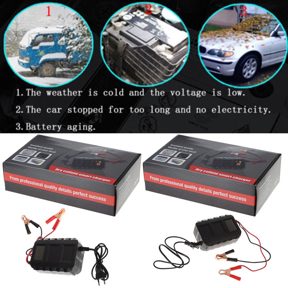 Intelligente 20A Auto Batterij Lood-zuur Accu Lader Auto Motorfiets EU/US Plug