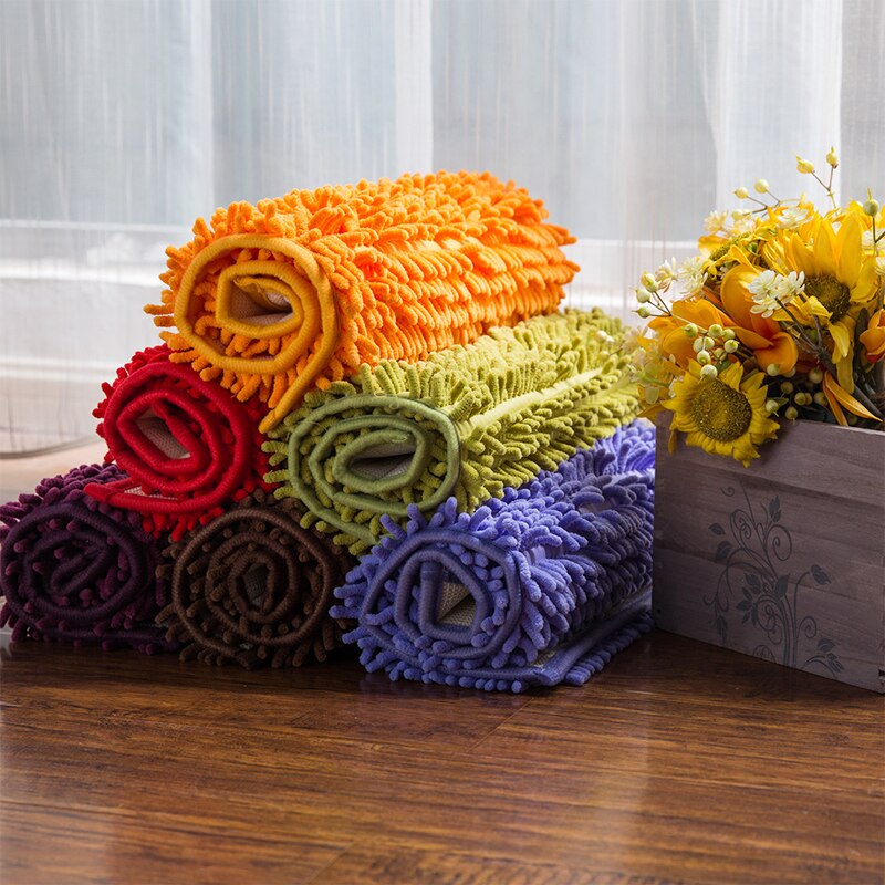 40*60CM Soft Shaggy Inch Non-slip Microfiber Shag Bathroom Rugs Bath Mats Shower Rug