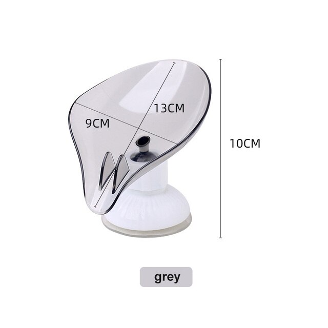 Kształt liścia mydelniczka mydelniczka gąbka spustowy pudełko mydło robić kąpieli pojemnik na gąbkę uchwyt płyta kuchnia łazienka zaopatrzenie domu: szary