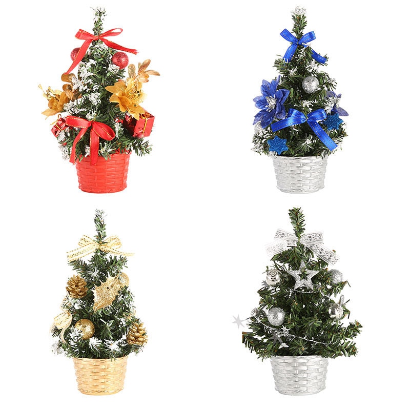 Mini Aritificial Weihnachten Baum Schreibtisch Weihnachten Baum Heimat Hotel Einkaufen Einkaufszentrum Weihnachten Party Dekoration Gold verrotten Blau Silber Farbe