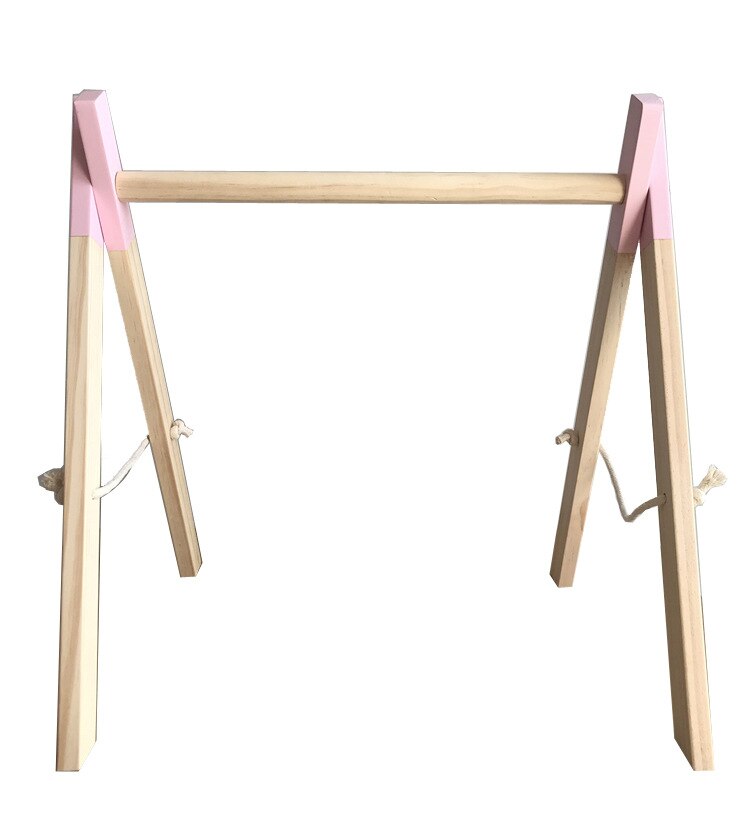 Baby Bed Rammelaar Kamer Decor Play Gym Speelgoed Houten Nursery Zintuiglijke Speelgoed Baby Kamer Kledingrek Accessoires Fotografie Props: pink shelf