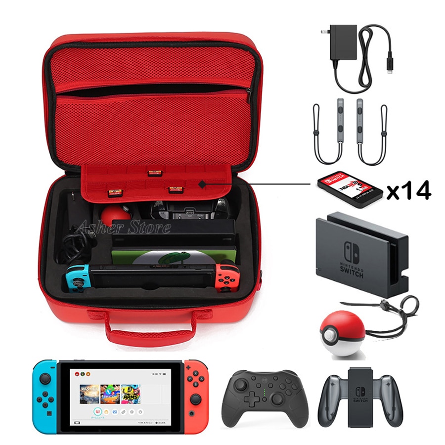 2020 Nintend Interruttore di Trasporto di Caso di Immagazzinaggio EVA Deluxe Protettiva Big Bag per Nitendo Interruttore Nintendoswitch Console e Accessori