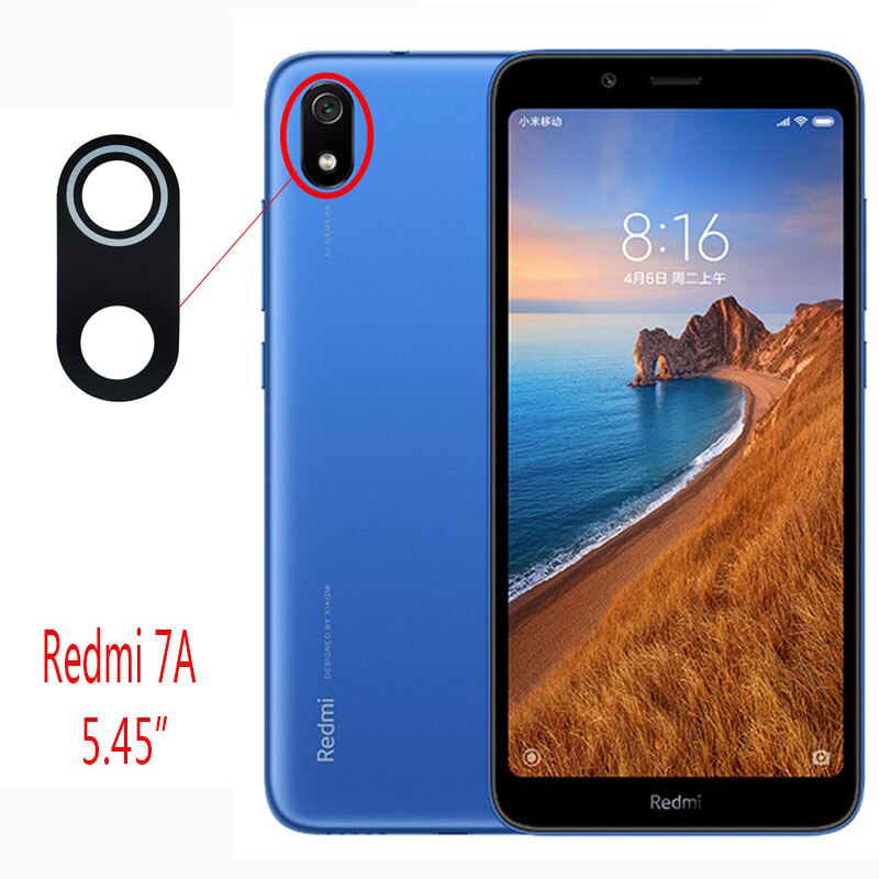 Cámara trasera lente de cristal para Xiaomi Redmi 5 6 6A plus/pro/S2/Y2/Nota 4 5 6/Mi A1 A2 lite 8 SE/Mi mezclar 2S/Mi Max 3 7 7A NOTE7