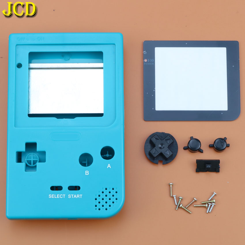 JCD 1PCS Plastic Full Case Cover Housing Shell Replacement for Gameboy Pocket Game Console for GBP Shell Case W/ Buttons Kit