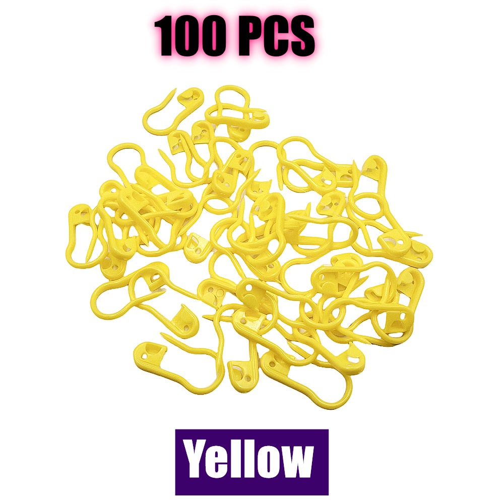 100 stk/eske fargerike plast sikkerhetsnåler strikkemarkører heklestingklemmer til gjør-det-selv strikking, sying, håndverk, klærtilbehør: Grønn