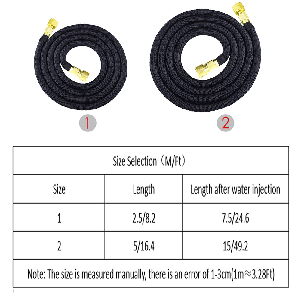 Garden Retractable Hose Watering 25/50 Feet Flexible High Pressure Resistant And Durable Garden Hose Easy to Carry And Store