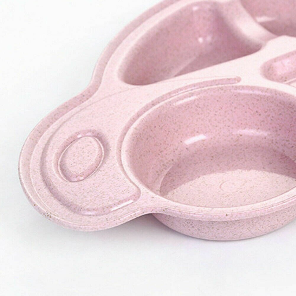 Baby Dishes Child Environmentally Separated Food Plates Kids Dinnerware Tableware Infant Tray Toddler Cartoon Car Shape plate