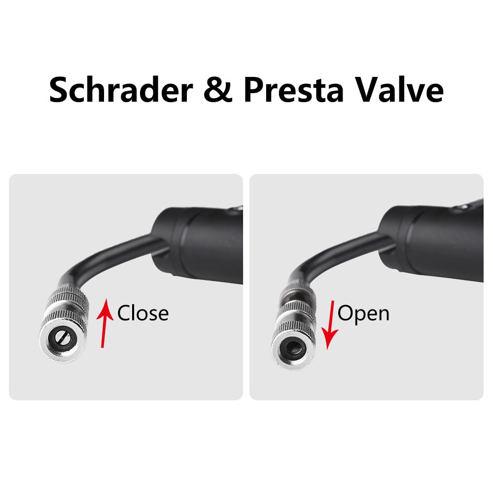 INBIKE Fahrrad Pumpe Mini Tragbare MTB Rennrad Pumpe Radfahren Inflator Presta Schrader Ventil Schlauch Pumpen Radfahren Zubehör IQ327