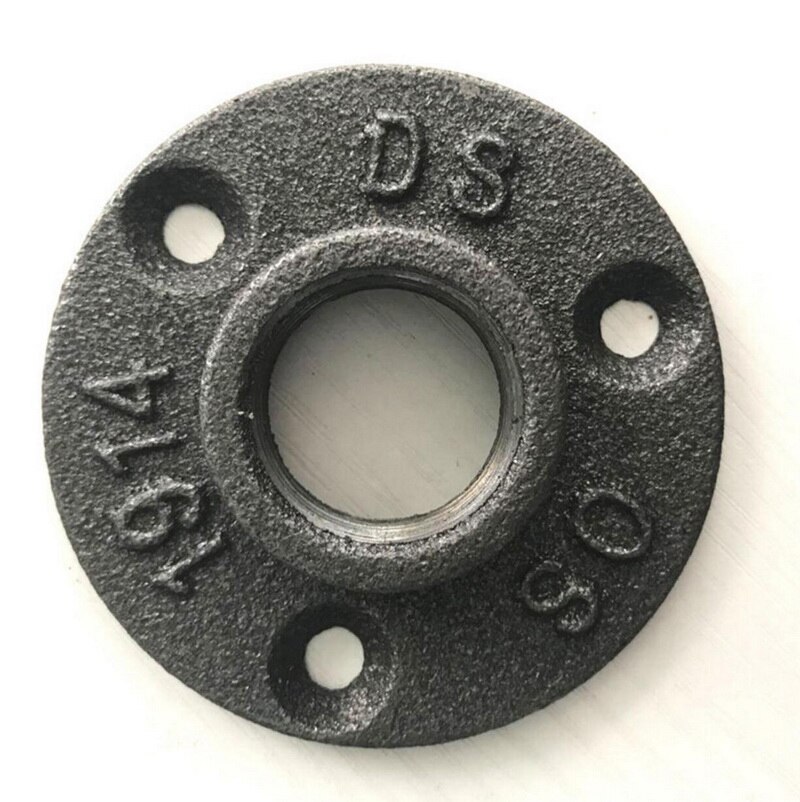 Brida roscada de hierro maleable BSP, brida de suelo montada en la pared para accesorios de tubería de hierro, 1/2 &quot;, 3/4&quot;, 2 piezas