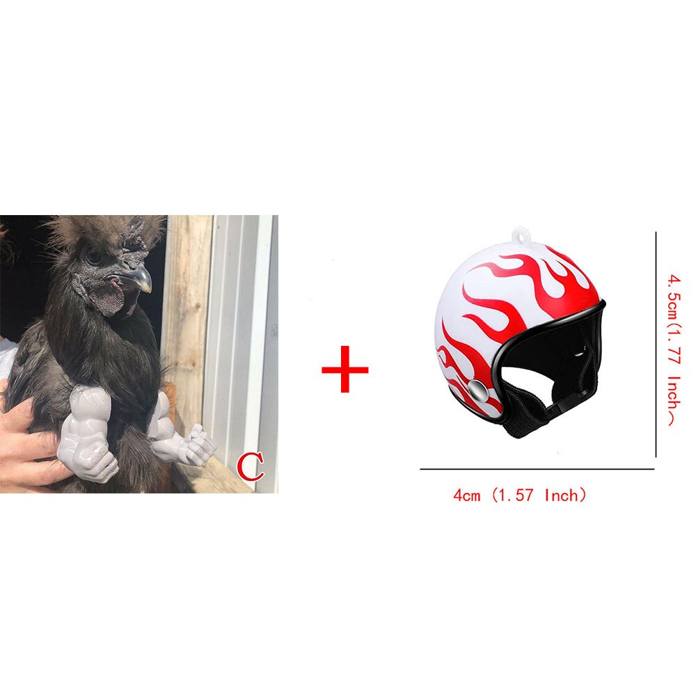 Juguete para manos de pollo, de broma, casco para gallinas, decoración divertida de aves, músculos, juguetes con brazos