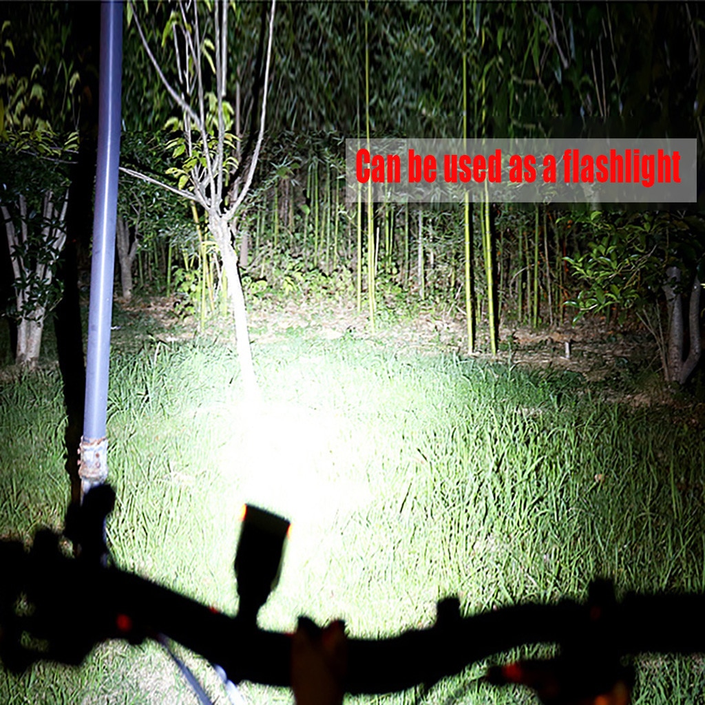 Outdoor Solar Power USB LED Bike Bicycle Front Light Rechargeable Headlight With Horn